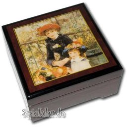 Holz Bildlackschatulle Bild von Pierre-Auguste Renoir, mit Spieluhr Melodie