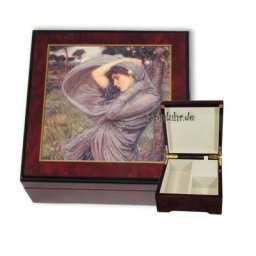 Bildlackschatulle Boreas von John Wiliam Waterhouse, mit Spieluhr
