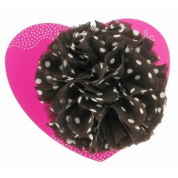 BROCHE/PINZA TOPOS MARRÓN