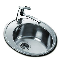 TEKA Fregadero sobre encimera CENTROVAL Ø. 10111004,. Inoxidable. Una cubeta.