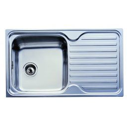 TEKA Fregadero sobre encimera CLASSIC 1C 1E D Ø. 11119005, Una cubeta, con escurridor, Inoxidable