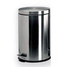 Papelera de acero inoxidable de 12 litros con pedal