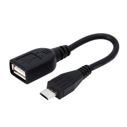 ADAPTADOR USB A HEMBRA A MICRO USB MACHO OTG 15cm