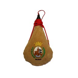 BOTA DE VINO BORDADA ESCUDO CIUDAD DE BILBAO