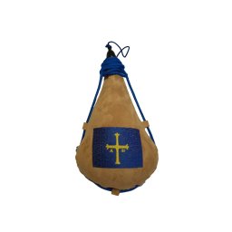 BOTA DE VINO BORDADA BANDERA DE ASTURIAS