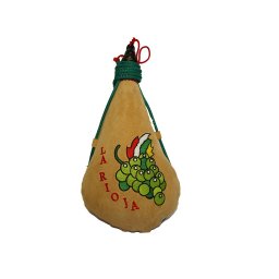 BOTA DE VINO BORDADA UVA VERDE LA RIOJA
