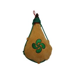 BOTA DE VINO BORDADA LAUBURU VERDE