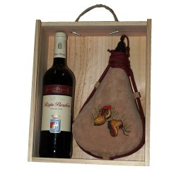 ESTUCHE BOTA DE VINO BORDADA BOTAS MONTE CON RIOJA CRIANZA DOC