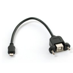 CABLE MICRO USB MACHO A USB B HEMBRA PARA PANEL