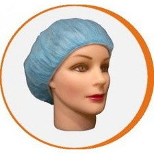 Gorro desechable redondo pp azul. pack 100 uds