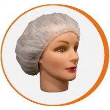 Gorro desechable redondo pp blanco. pack 100 uds