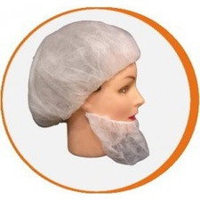 Cubrebarba blanco desechable. pack 100 uds