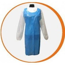 Delantal desechable azul polietileno. pack 100 uds