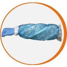 Manguitos desechables polietileno azul. pack 100 uds