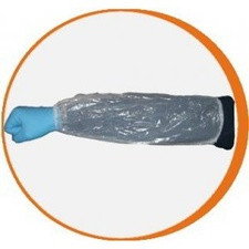 Manguitos desechables polietileno blanco. pack 100 uds