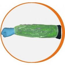 Manguitos desechables polietileno verde. pack 100 uds