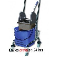 Cubo profesional clásico de 25 litros con ruedas y prensa
