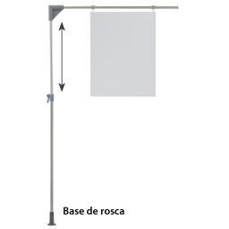 Poste extensible con base de rosca