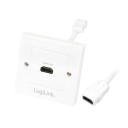PLACA PARED HDMI BLANCA 86x86mm