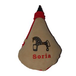 BOTA DE VINO BORDADA CABALLO DE SORIA