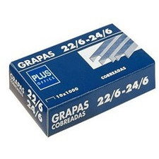 Grapas 22/6 24/6 cobreadas. pack 1000 uds