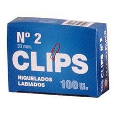 Clip niquelados 32 mm. caja 100 clips