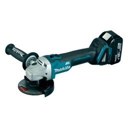 Makita DGA454RMJ Miniamoladora 115mm a batería de Litio 18V 4,0Ah.