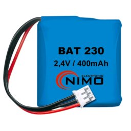 PACK BATERIAS RECARGABLES Ni-Cd 2.4V 400mA 2x1/2AA