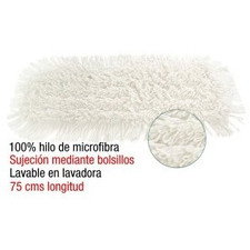 Recambio mopa plana industrial microfibra 15x75 cms