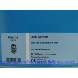 COLOPLAST AL MAXI AB OP17500 494633 BOLSAS ILEOST RES SINT MIC FIL - ALTERNA CONFORT (MAXI OPACA LISA REC 12-75 MM 30 U )