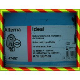 COLOPLAST 17944 ALTER MI OP 50 400108 BOLSAS UROST SIST DOBLE PLAC C-ESP - ALTERNA CONFORT 3P MULTICANAL ADH (TR MIDI TRANSL 50MM 30+7U )