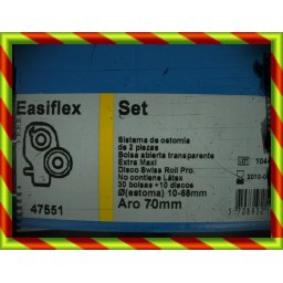 COLOPLAST 47551 EASI EX MAX 70 496919 BOLSAS ILEOST SIST DOBLE PLAC ACOPLAM ADH - EASIFLEX CONFORT SET (E-MAXI TRANSP SRP 70 MM 30+10U )