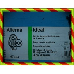COLOPLAST ALTERNA MAXI 17940 400112 BOLSAS UROST SIST DOBLE PLAC C-ESP - ALTERNA CONFORT 3P MULTICANAL ADH TR (MAXI TRANSL 40MM 30+7U )