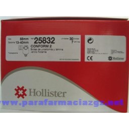 BOLSA HOLLISTER 25832 CONFORM2 URO REC 499400 BOLSAS UROST SIST DOBLE PLAC - CONFORM 2 URO PLANA (TRANSP ARO 55 MM13-40MM 30+7 U )