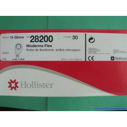 BOLSA HOLLISTER 28200 MODERMA FLEX ILEO 495135 BOLSAS ILEOST RES SINT MIC FIL - MODERMA FLEX ABIERTA PLANA (MIDI OPACA 15-55MM 30 U )