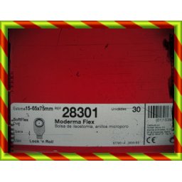 BOLSA HOLLISTER 28301 MODERMA FLEX ILEO 489377 BOLSAS ILEOST RES SINT MIC FIL - MODERMA FLEX ABIERTA PLANA GRAN DIAMETRO (MAXI OPACA 15-65/75MM 30 U )