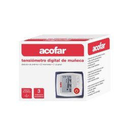TENSIOMETRO ACOFAR DIGITAL MUÃECA ARRIT 152286 TENSIOMETRO DIGITAL ACOFAR MUÃECA - (DETECTOR DE ARRITMIA )