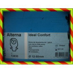 COLOPLAST 17506 ALTER MD TR 65 494591 BOLSAS ILEOST RES SINT MIC FIL - ALTERNA CONFORT (MIDI TRANSP REC 12 - 55 MM 30 U )
