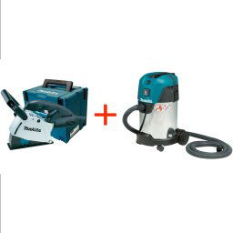 Kit Rozadora Makita 1400W 125mm + Aspirador VC3011L 1000W 30L