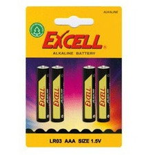 Pilas alcalinas 1,5v. blister 4 ud. aaa lr03