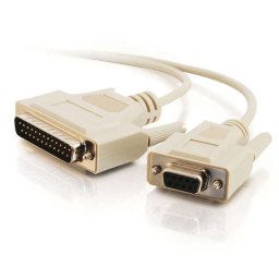 CABLE NULL MODEM DB9 HEMBRA A DB25 MACHO 1.8m
