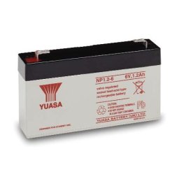 BATERIA YUASA NP 1.2-6 6V 1.2Ah 97x25x54.5mm