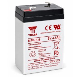 BATERIA YUASA NP4.5-6 6V 4.5Ah 70x47x105.5mm