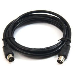 CABLE ANTENA TV NEGRO MACHO A HEMBRA 2.5m