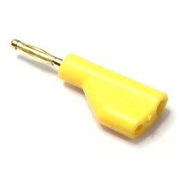 BN27A BANANA MACHO ENCHUFABLE AMARILLA 2mm