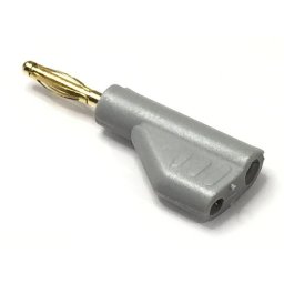 BN27G BANANA MACHO ENCHUFABLE GRIS 2mm