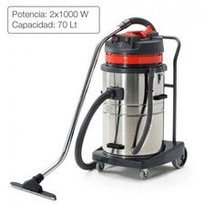 Aspiradora polvo y agua de 70 litros inoxidable