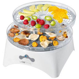 Clatronic DR 3525 - Clatronic DR 3525 Deshidratador de Alimentos, 5 Bandejas, sin BPA, 2 Niveles Temperatura, Seca Frutas, Verduras, Carne, Hierbas, 300W, Blanco