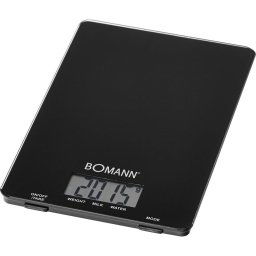Bomann KW 1515 - Báscula de cocina digital, 5 kg, pasos 1 g, función tara, color negra