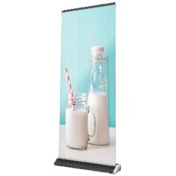 ROLL UP 85 x 206 cm NEGRO Y CROMADO